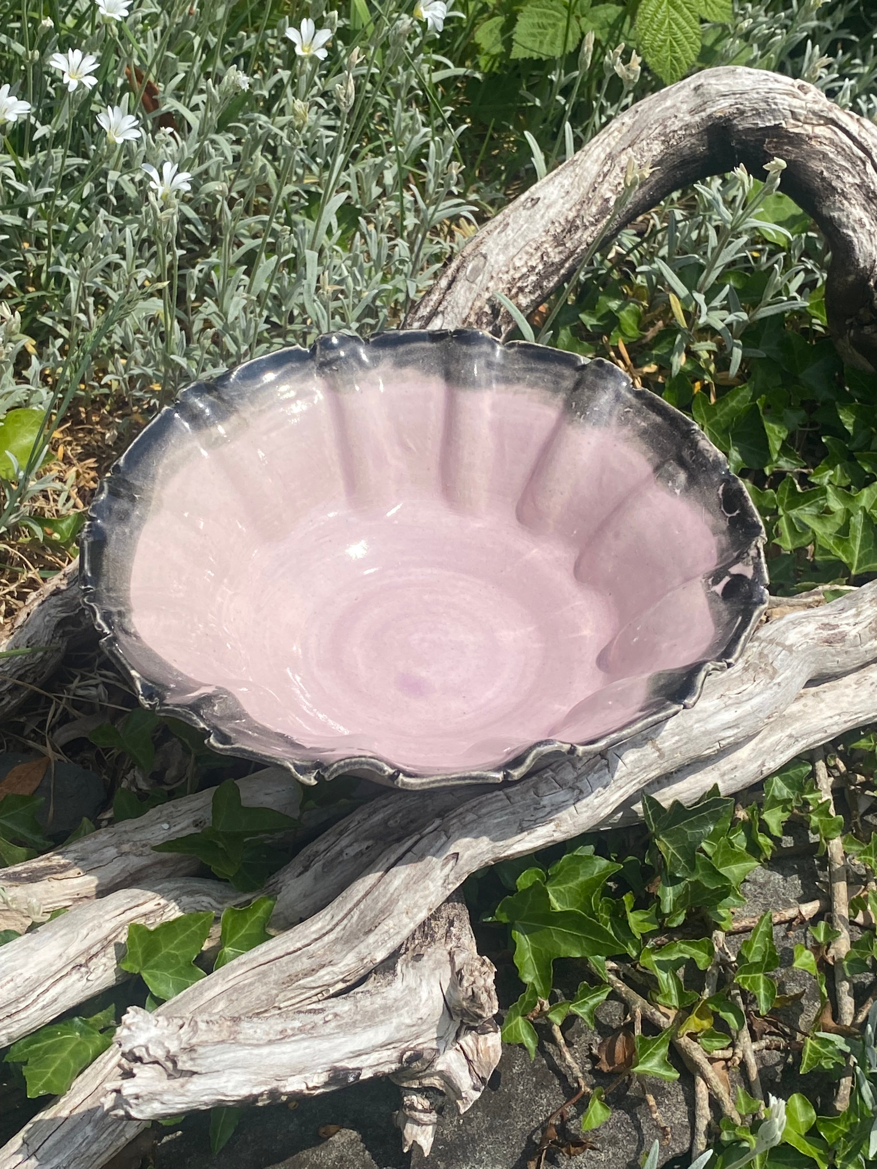 Frilly Edged Salad Bowl — Vintage Grunge with Everyday Luxe