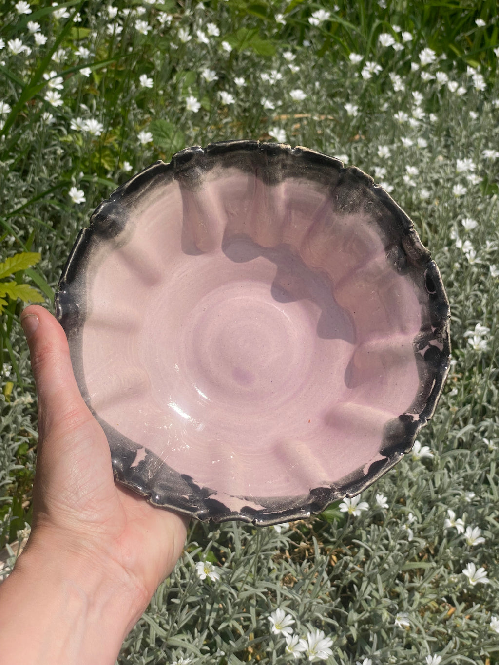 Frilly Edged Salad Bowl — Vintage Grunge with Everyday Luxe