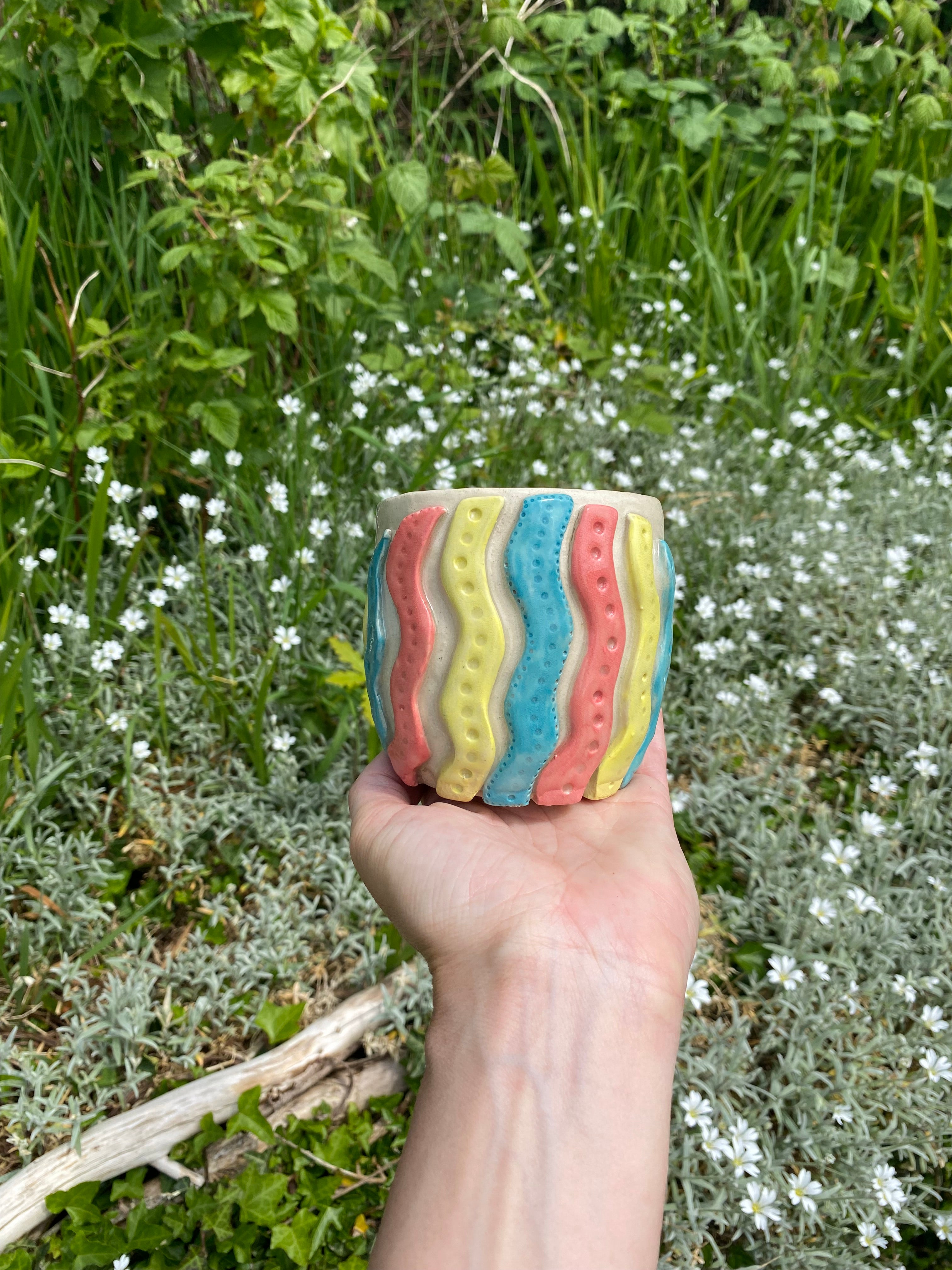 Candy Waves: a playful, multi-use vessel for greenery, gatherings and gifting
