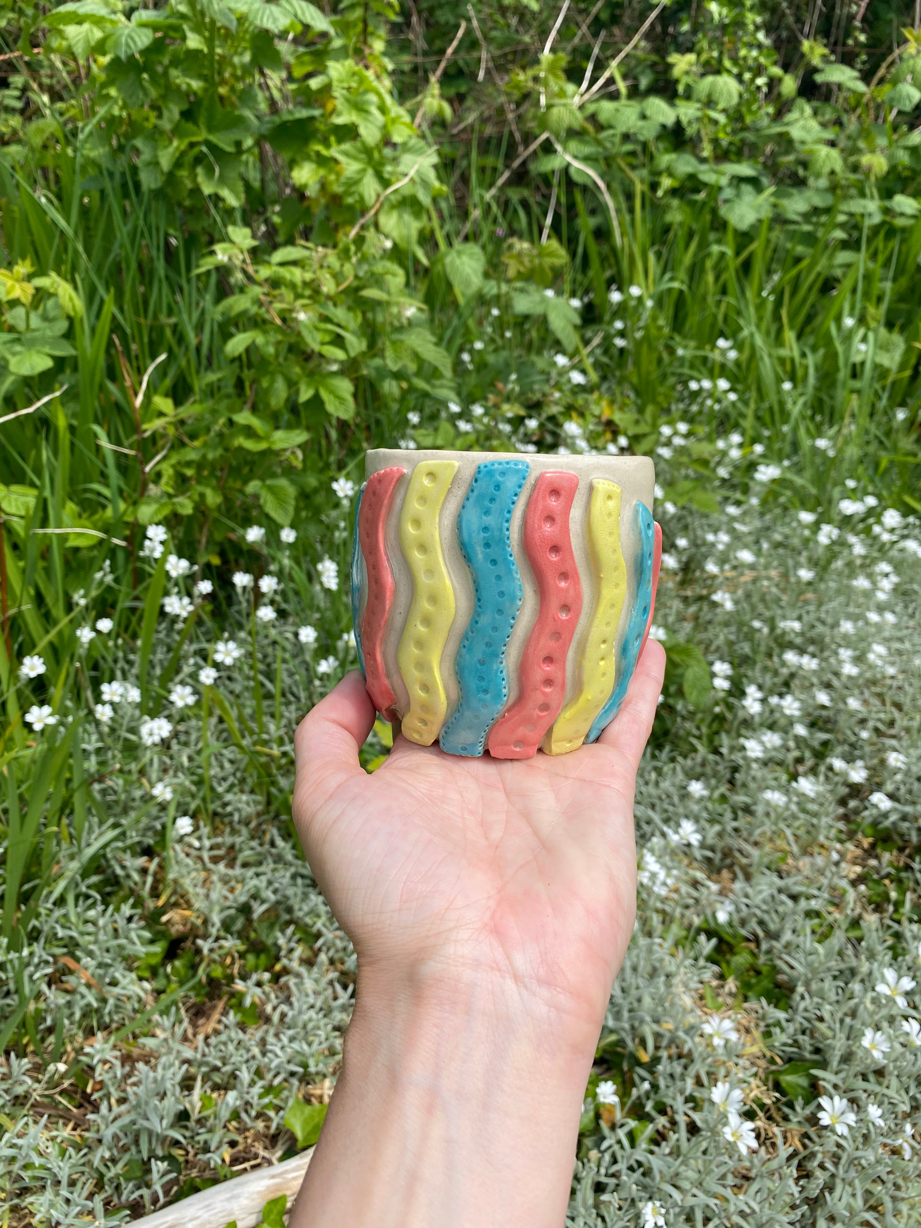 Candy Waves: a playful, multi-use vessel for greenery, gatherings and gifting