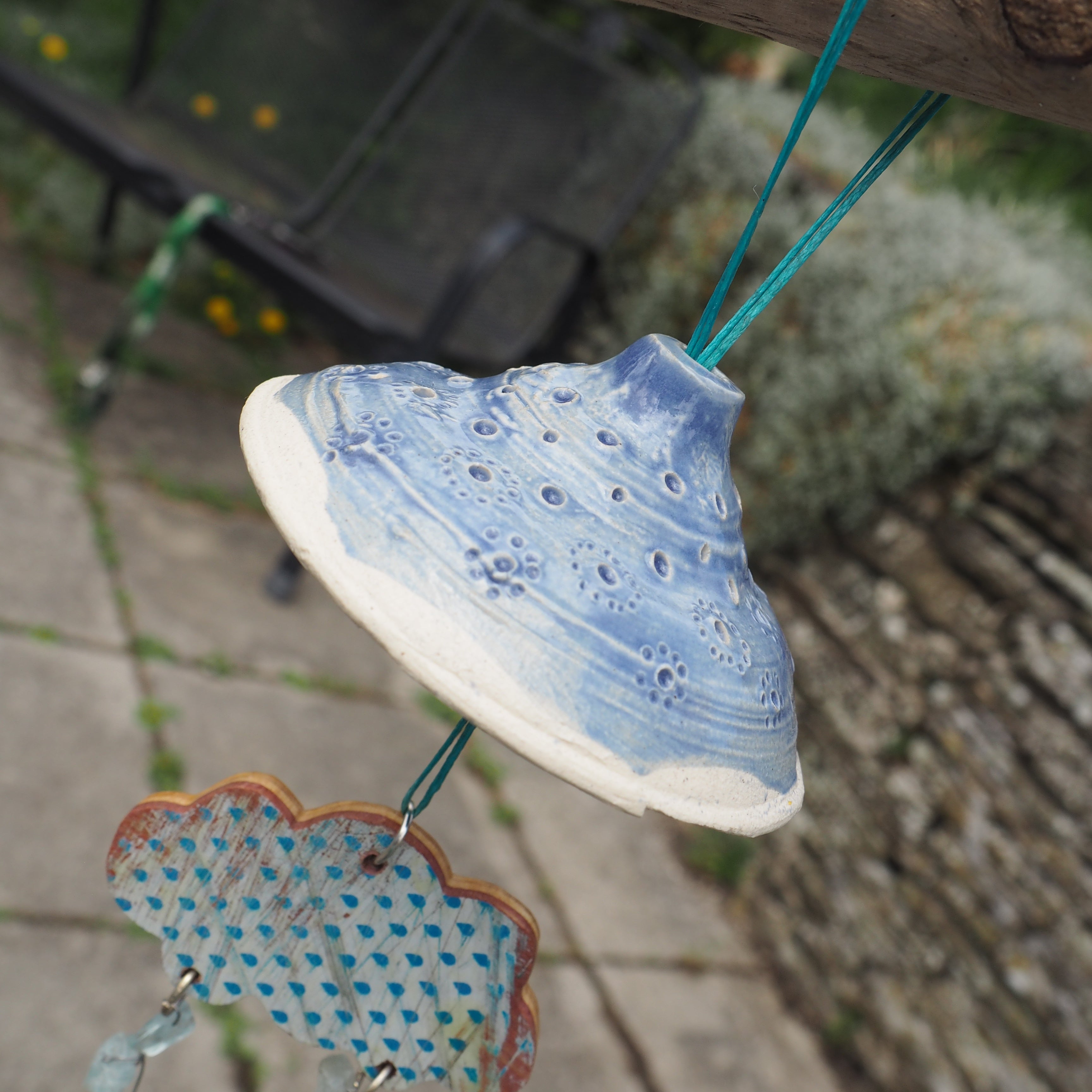 Rainy Day Cloud: Upcycled Hanging Whimsy for Indoor & Outdoor Charm