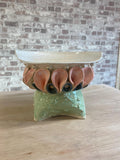 Goddess Alter Bowl - Ceramic Art - flowers, feminine power