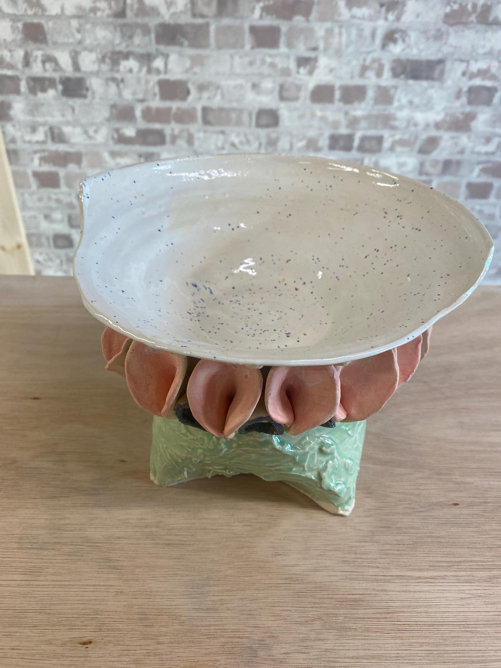 Goddess Alter Bowl - Ceramic Art - flowers, feminine power