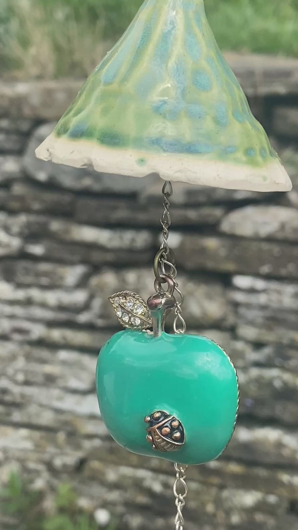 Apple Leaf Whimsy: Handcrafted Indoor Garden Accent